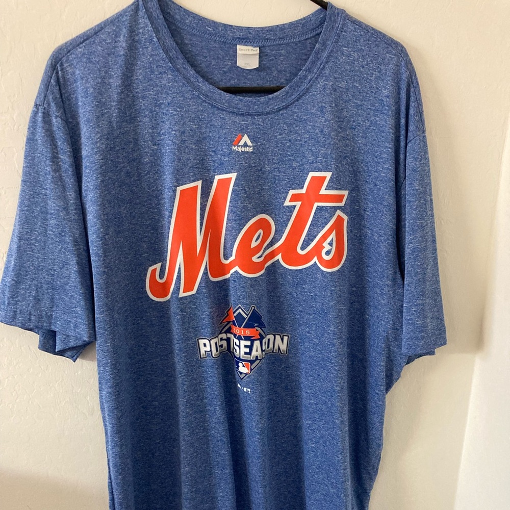 Blue NY Mets Short Sleeved Active TShirt Sz 2XL